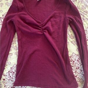 Old Navy Deep Red Long Sleeve Top
